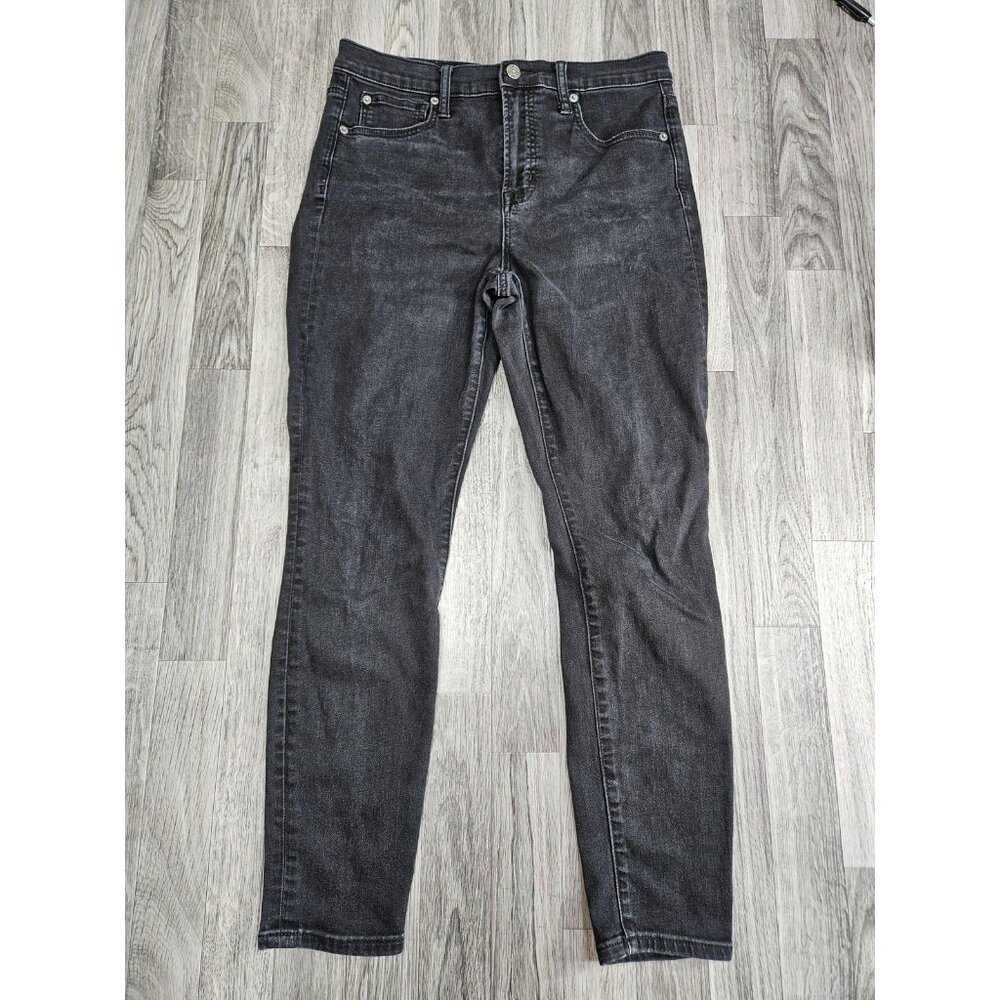 Gap Jeans‎ Womens 10/30 Short Black True Skinny Stretch Denim 5 Pocket Zip Fly